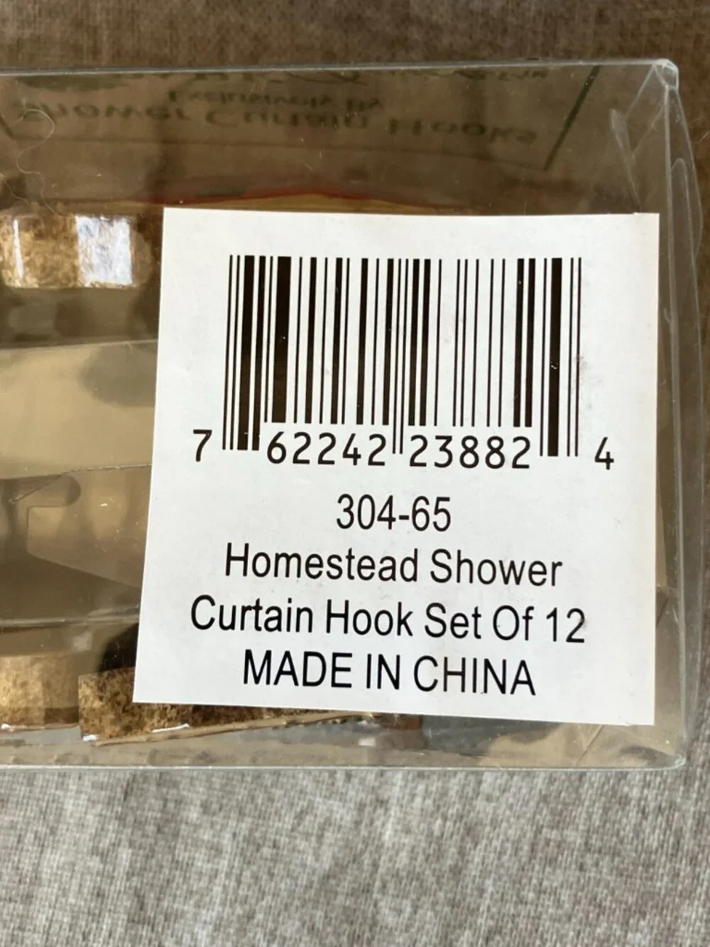 12PC Set Shower Curtain Hooks by Park Design, Homestead Shower Curtain Hooks NIB